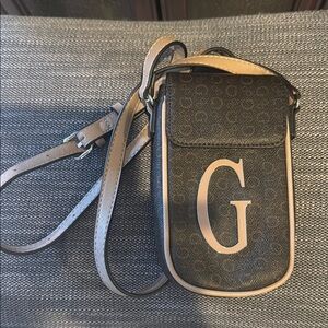Guess Terence Signature with Cream Logo canvas Crossbody Bag